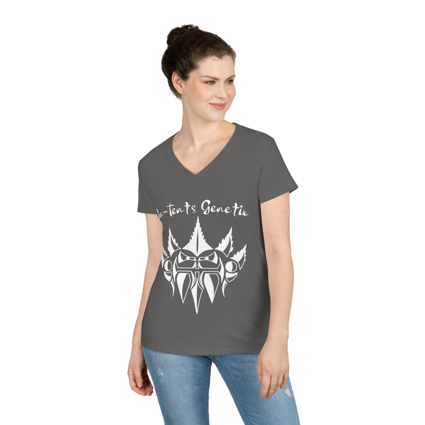 Season 2 White Logo Ladies' V-Neck T-Shirt