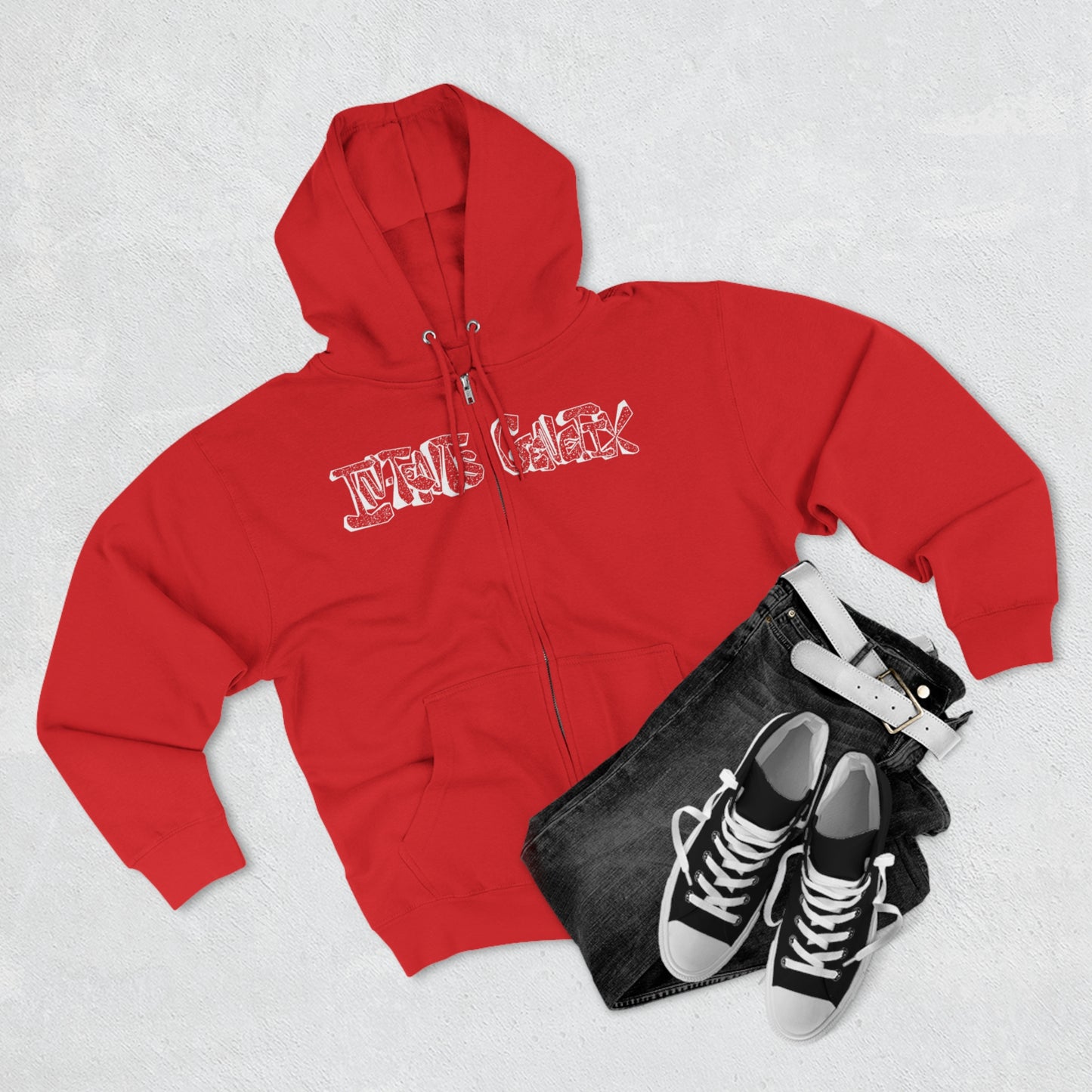 Season 3 White Logo Unisex Zip Hoodie