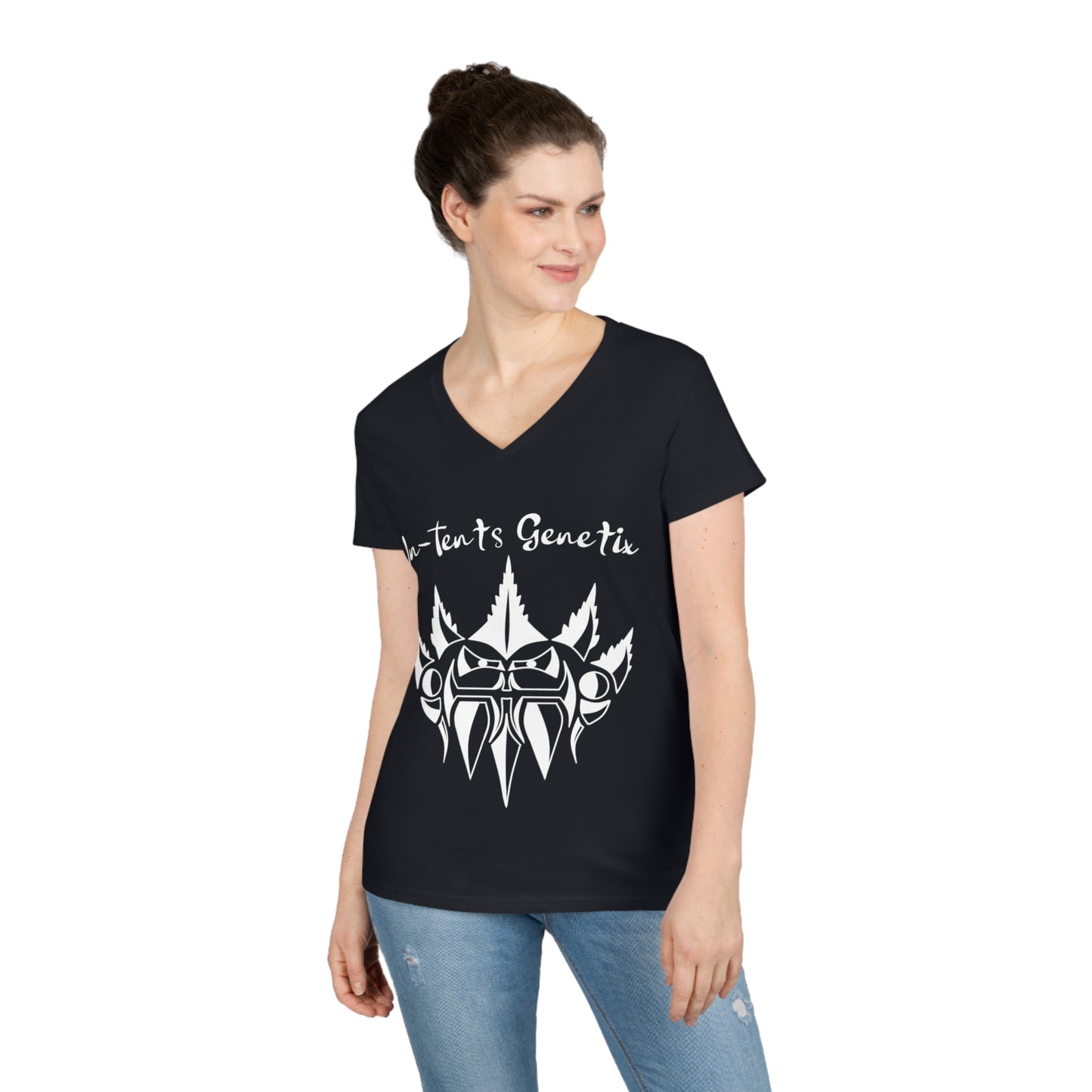 Season 2 White Logo Ladies' V-Neck T-Shirt