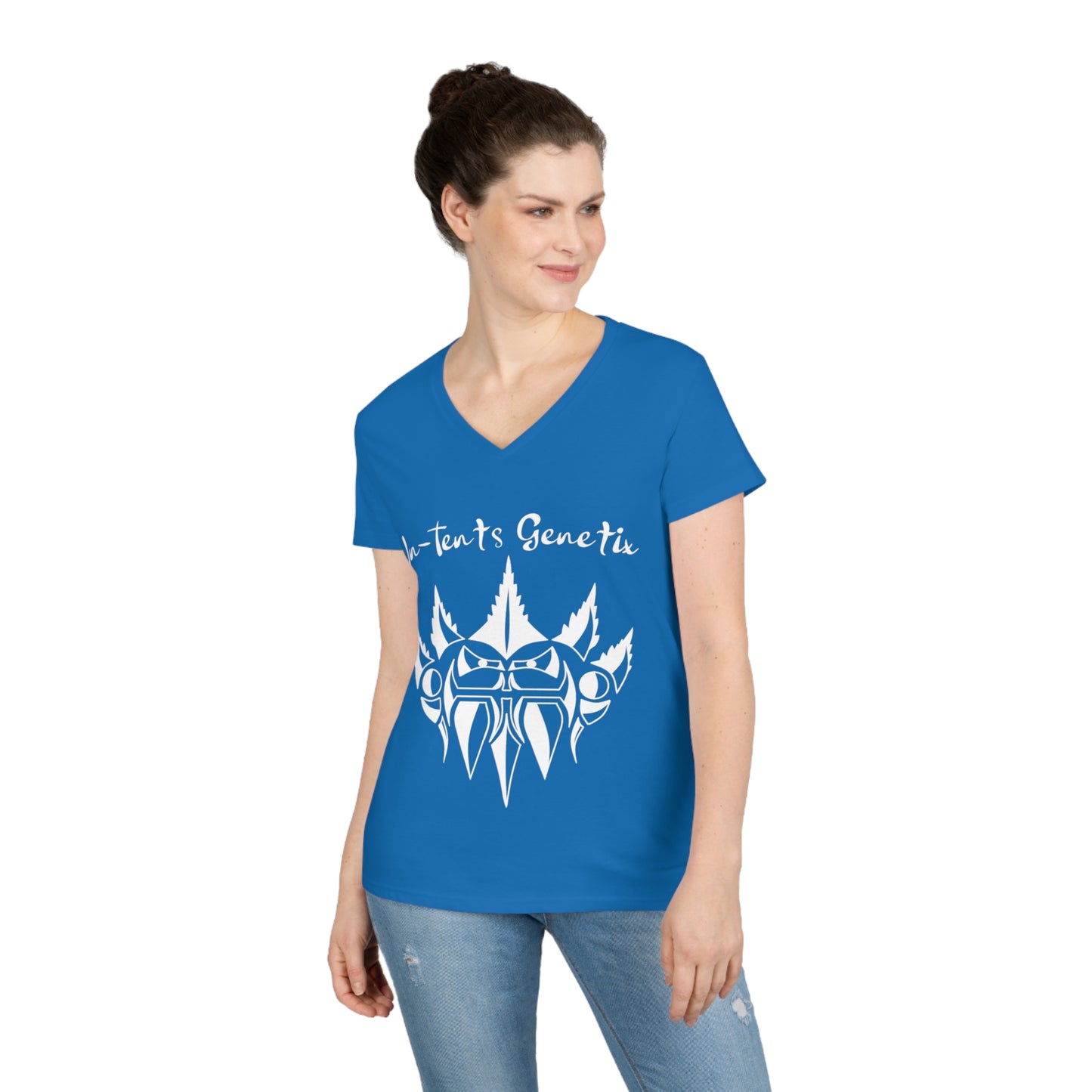 Season 2 White Logo Ladies' V-Neck T-Shirt